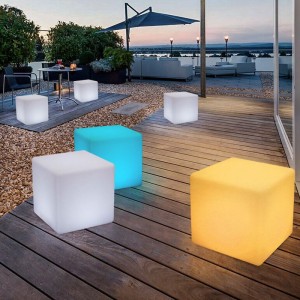 LED Luminous Cube Light Creative Outdoor Αδιάβραξη σκαμνί KTV Square Chair Bar Συναυλία Συναυλία για ατμόσφαιρα εκδηλώσεων